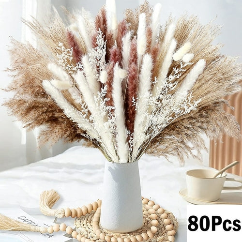 100pcs Fluffy Pampas Dried Flowers - jenshomeandgardendecor