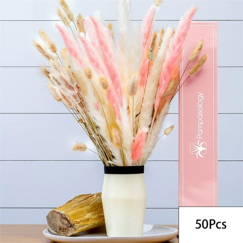 100pcs Fluffy Pampas Dried Flowers - jenshomeandgardendecor