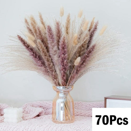 100pcs Fluffy Pampas Dried Flowers - jenshomeandgardendecor