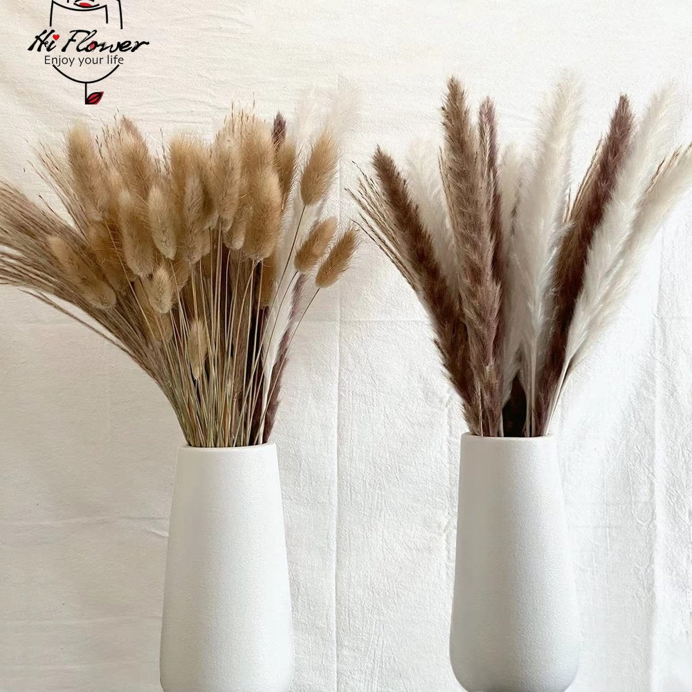 100pcs Fluffy Pampas Dried Flowers - jenshomeandgardendecor