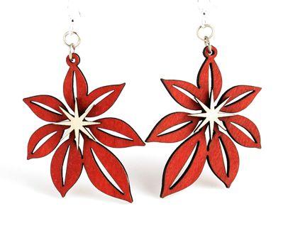 Poinsettia Earrings - jenshomeandgardendecor