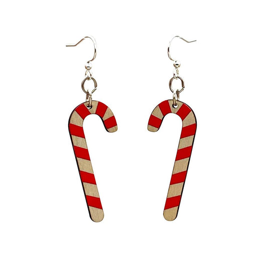 Candy Cane Earrings # 1454 - jenshomeandgardendecor