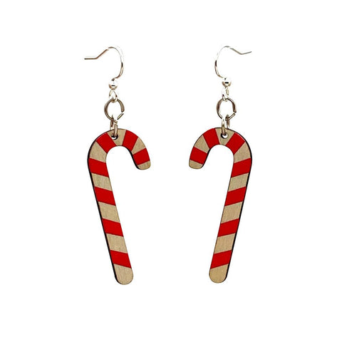 Candy Cane Earrings # 1454 - jenshomeandgardendecor