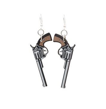 Western Pistol Earrings #1655 - jenshomeandgardendecor