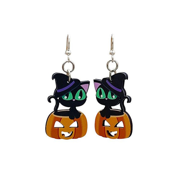 Cute Halloween Cat Earrings - jenshomeandgardendecor