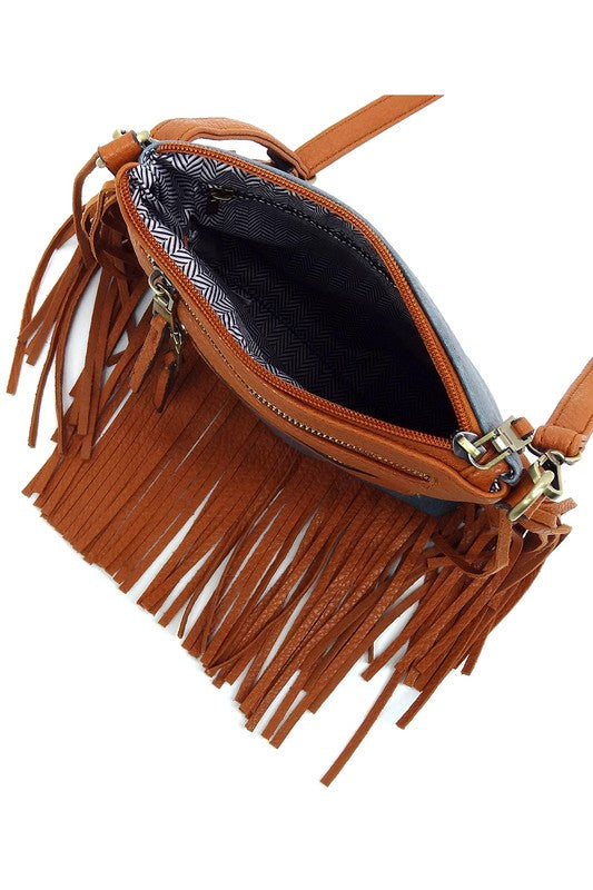 Western Fringe Crossbody Bag - jenshomeandgardendecor