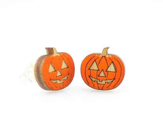 Pumpkin Stud Earrings - jenshomeandgardendecor