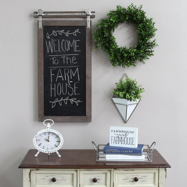 Farmhouse Metal Chalkboard Wall Decor - jenshomeandgardendecor