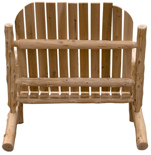 Rustic and Natural Cedar Two - Person Adirondack Chair - jenshomeandgardendecor