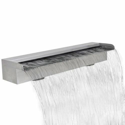 Rectangular Waterfall Pool Fountain Stainless Steel 11.8" - jenshomeandgardendecor