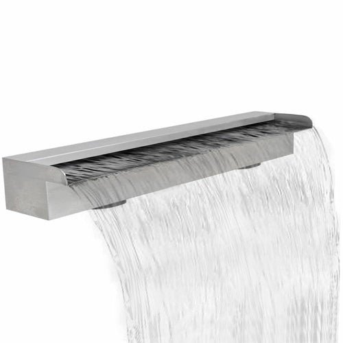 Rectangular Waterfall Pool Fountain Stainless Steel 11.8" - jenshomeandgardendecor