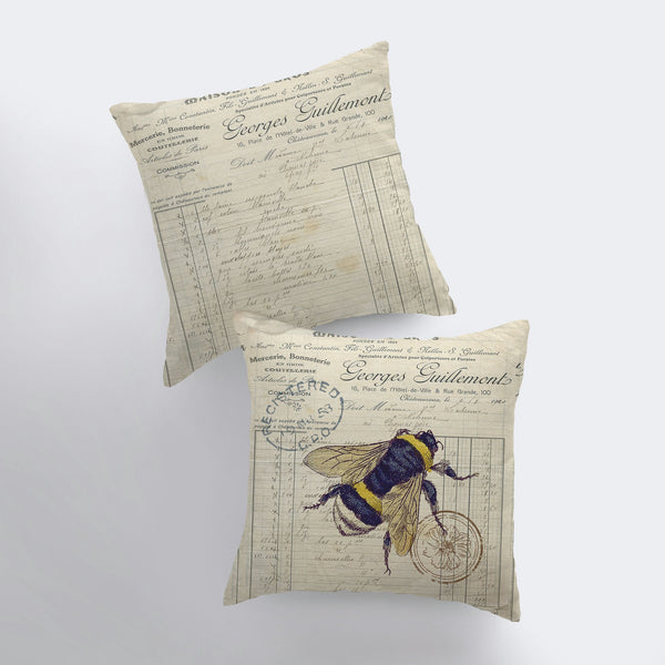 Bee | Honey Bee | Pillow Cover | Pillow | Farmhouse Decor | Home Décor - jenshomeandgardendecor