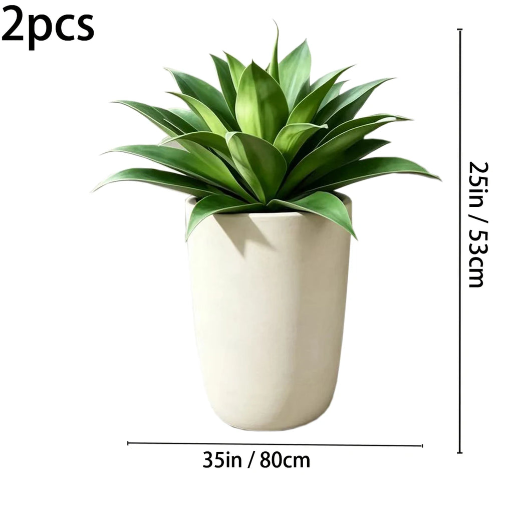 2 Pack 25in Artificial Agave Plants UV Resistant Large Faux Succulent for Indoor Outdoor Home Garden Decor