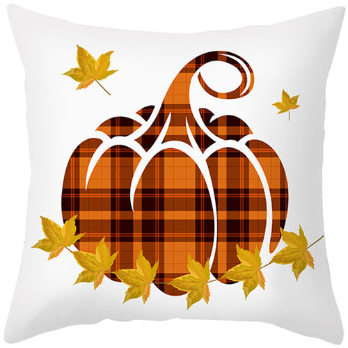 Autumn Maple Leaf Pumpkin Pillowcase 45*45cm Fall Home Decor Grateful - jenshomeandgardendecor