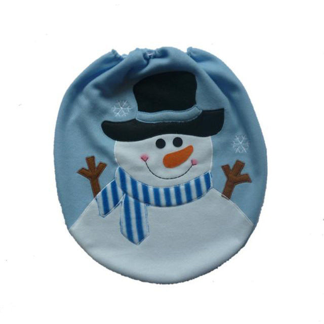 Christmas Snowman Lid Cover - jenshomeandgardendecor