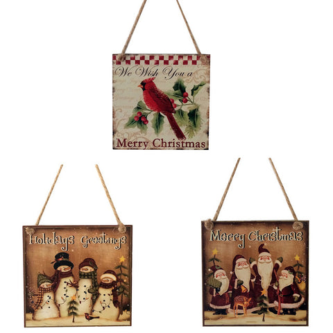 Christmas Wooden Door Pendant - jenshomeandgardendecor