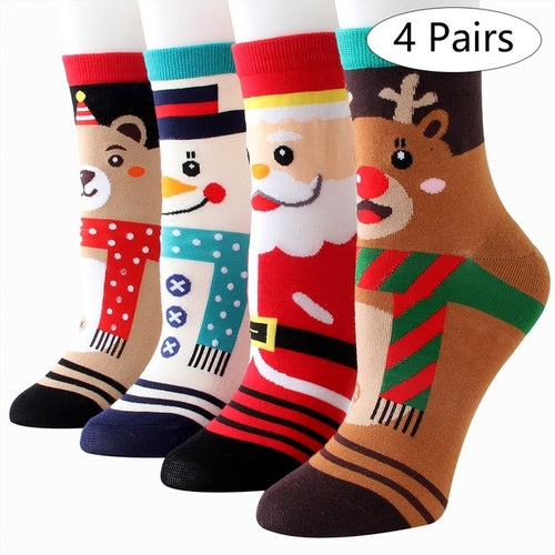 Christmas Holiday Casual Cartoon Cotton Socks - jenshomeandgardendecor