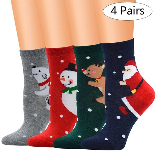 Christmas Holiday Casual Cartoon Cotton Socks - jenshomeandgardendecor