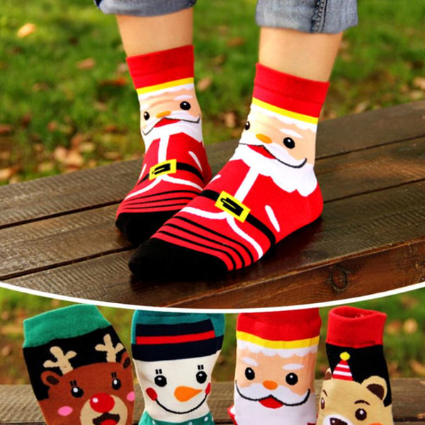 Christmas Holiday Casual Cartoon Cotton Socks - jenshomeandgardendecor