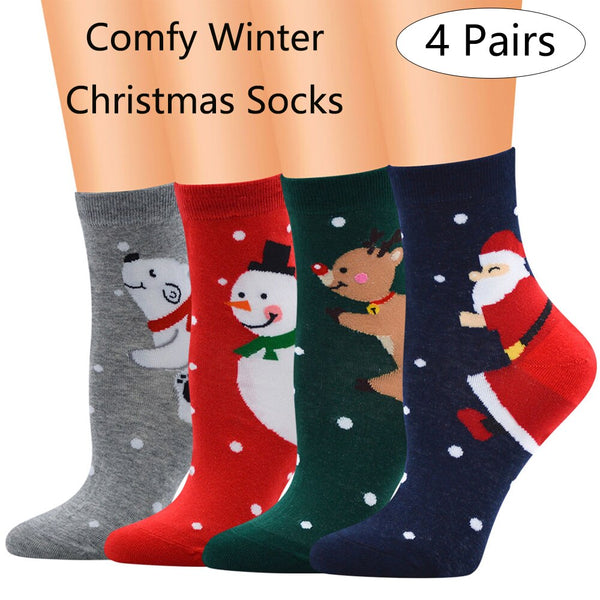 Christmas Holiday Casual Cartoon Cotton Socks - jenshomeandgardendecor