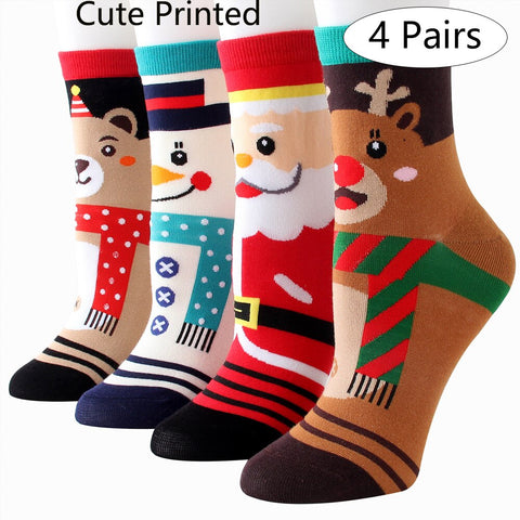 Christmas Holiday Casual Cartoon Cotton Socks - jenshomeandgardendecor