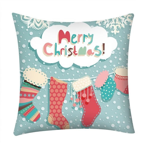 Christmas Print Pillow Case - jenshomeandgardendecor