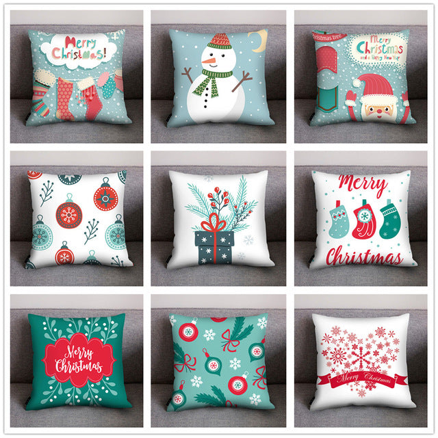 Christmas Print Pillow Case - jenshomeandgardendecor