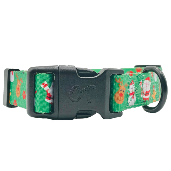 Christmas Festive Green Holiday Dog Collar - jenshomeandgardendecor