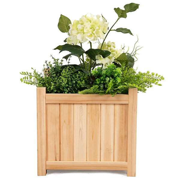 Square Wood Flower Planter Box - jenshomeandgardendecor