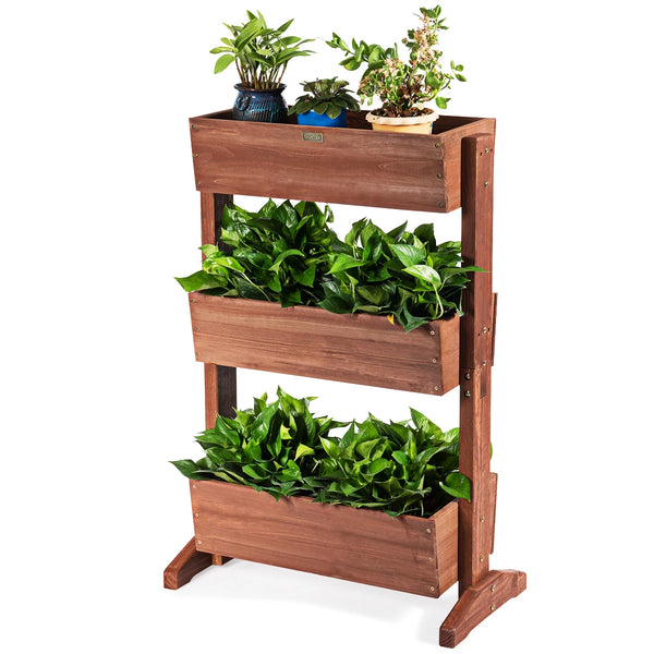 3-Tier Raised Garden Bed Vertical Freestanding Elevated Planter - jenshomeandgardendecor