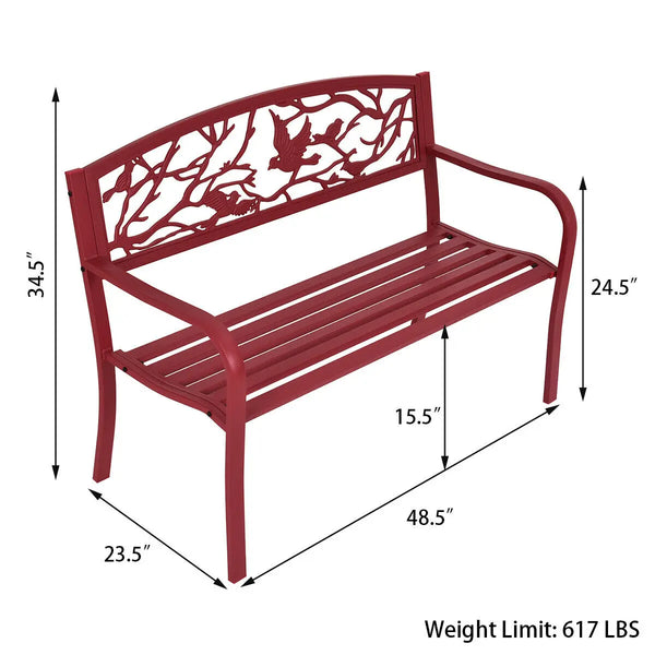 Cast Iron Patio Garden Bench - jenshomeandgardendecor