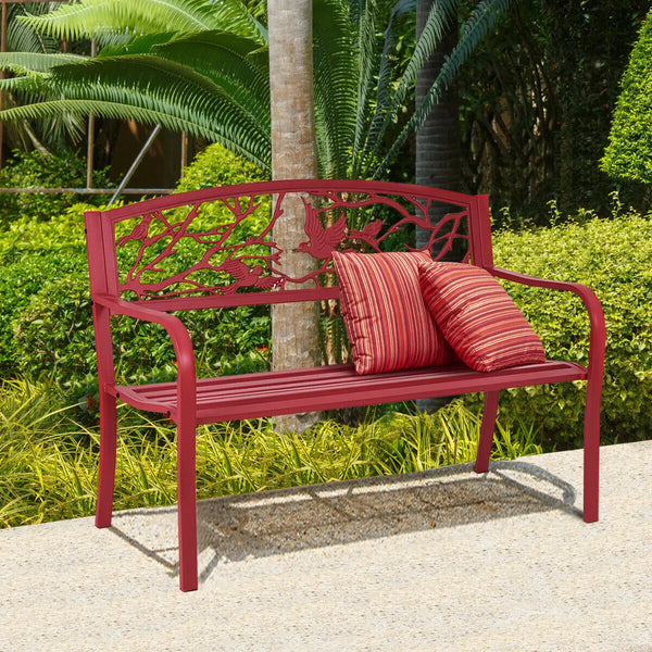 Cast Iron Patio Garden Bench - jenshomeandgardendecor