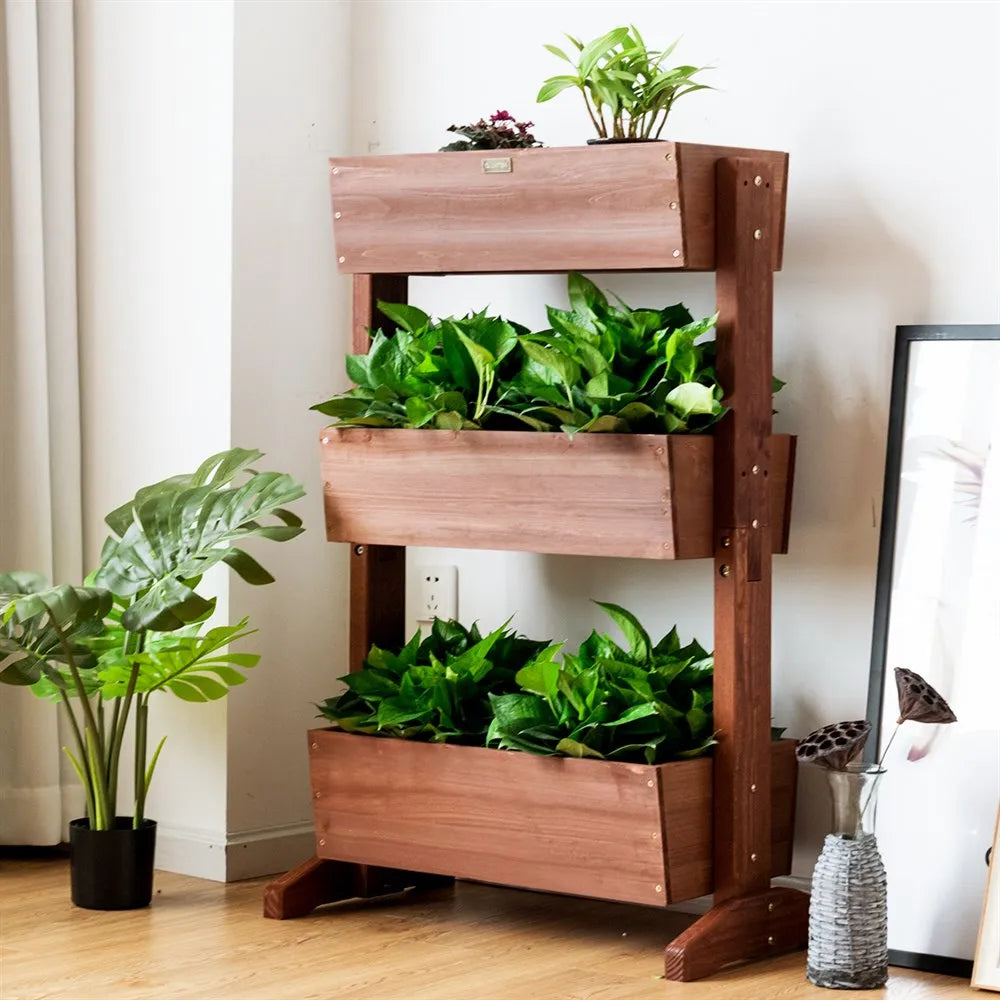 3-Tier Raised Garden Bed Vertical Freestanding Elevated Planter - jenshomeandgardendecor