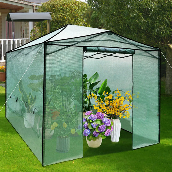 Portable Walk-in Greenhouse Pop-up Folding Gardening w/Window - jenshomeandgardendecor