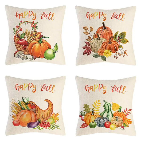 Fall Pillow Covers Set Of 4 18 X 18 Inch