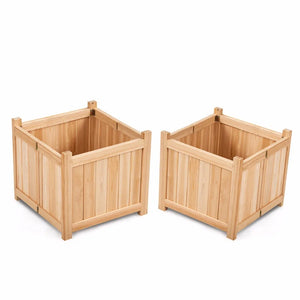 2PS Square Wood Flower Planter Box - jenshomeandgardendecor