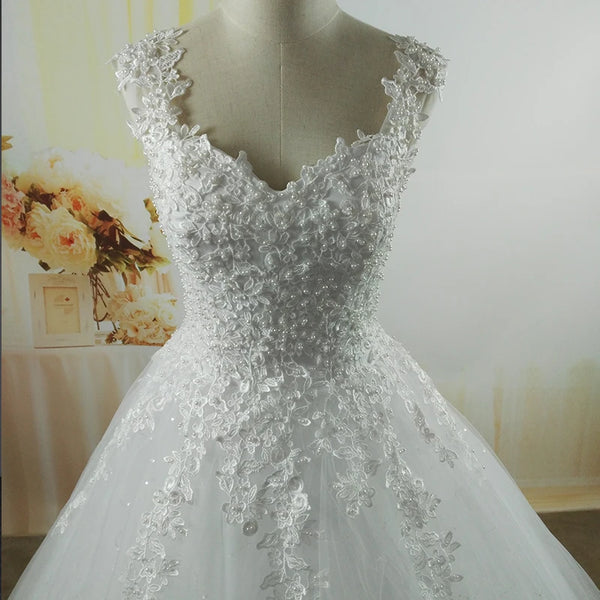 White Ivory Tulle Ball Gown