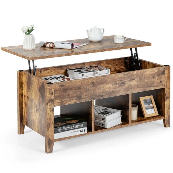 Lift Top Coffee Table w/ Storage Compartment - jenshomeandgardendecor