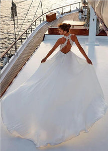 Beach Satin Wedding Dress