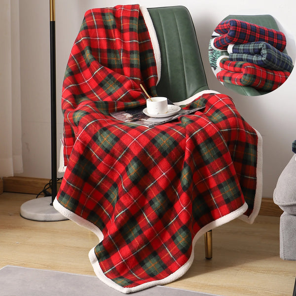 Plaid Coral Fleece Blankets