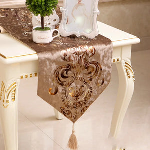 European Luxury Embroidered Table Runner - jenshomeandgardendecor