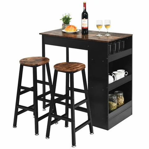 3 Pieces Bar Table Set - jenshomeandgardendecor