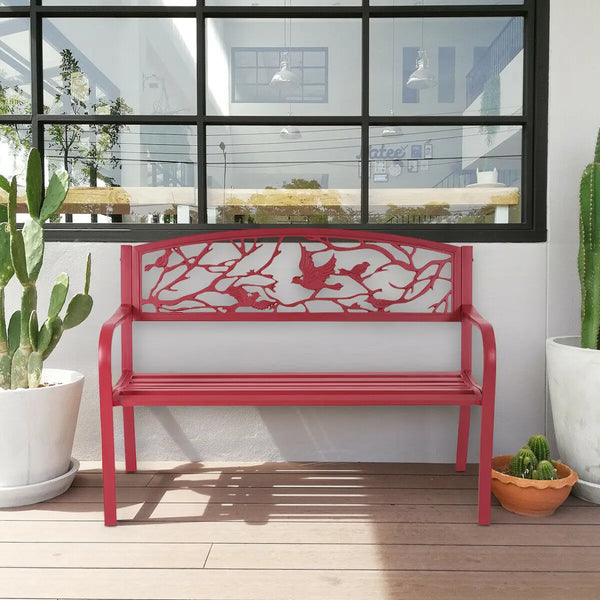 Cast Iron Patio Garden Bench - jenshomeandgardendecor