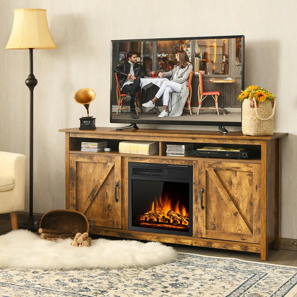 TV Stand W/18” 750W/1500W Electric Fireplace - jenshomeandgardendecor