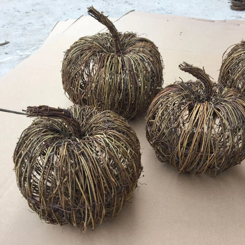 Pumpkin-shaped Tufu Rattan Weaving Ornaments for Halloween