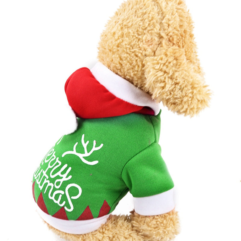 Hooded Pet Christmas Sweater - jenshomeandgardendecor