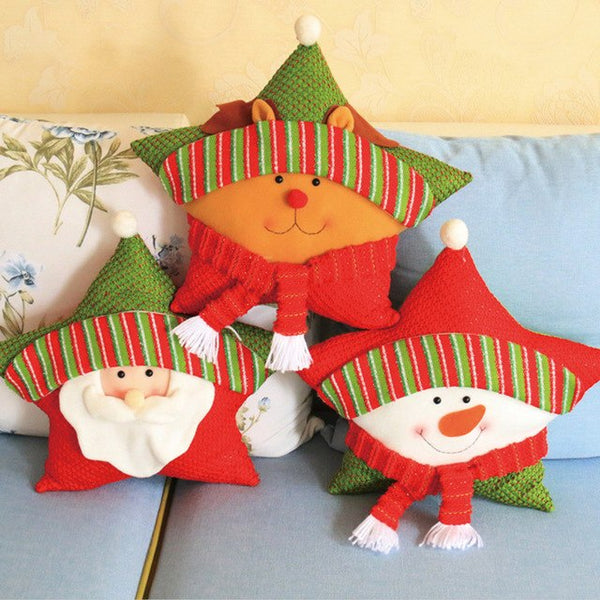 Christmas Five-Pointed Star Pillow - jenshomeandgardendecor