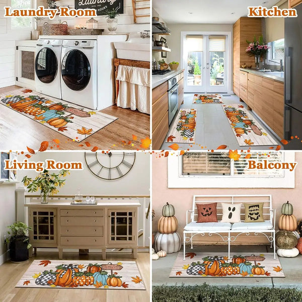 Fall Pumpkin Kitchen Non-slip Rugs