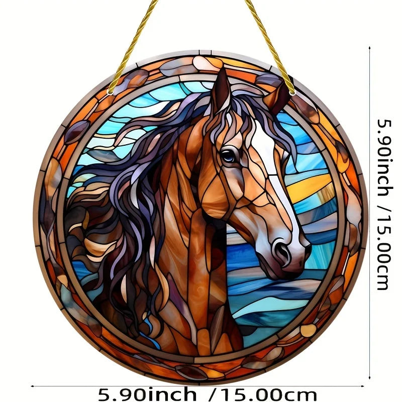 Horse Stained Window