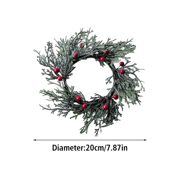 Pine Needle Candlestick Wreath for Christmas